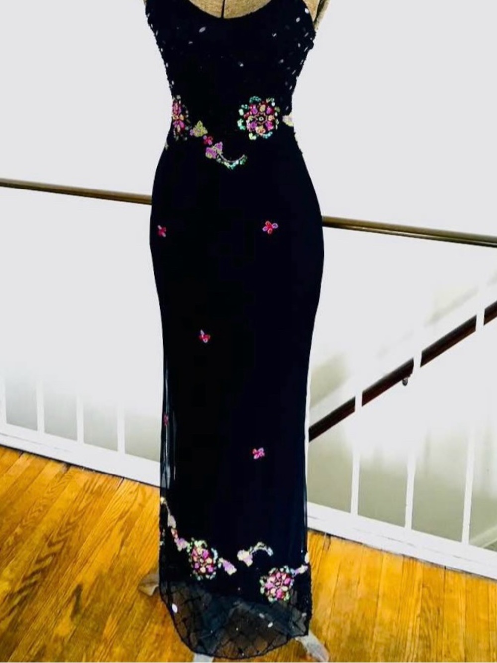 Gorgeous Vintage Beaded Floor Length Gown💕💐🖤